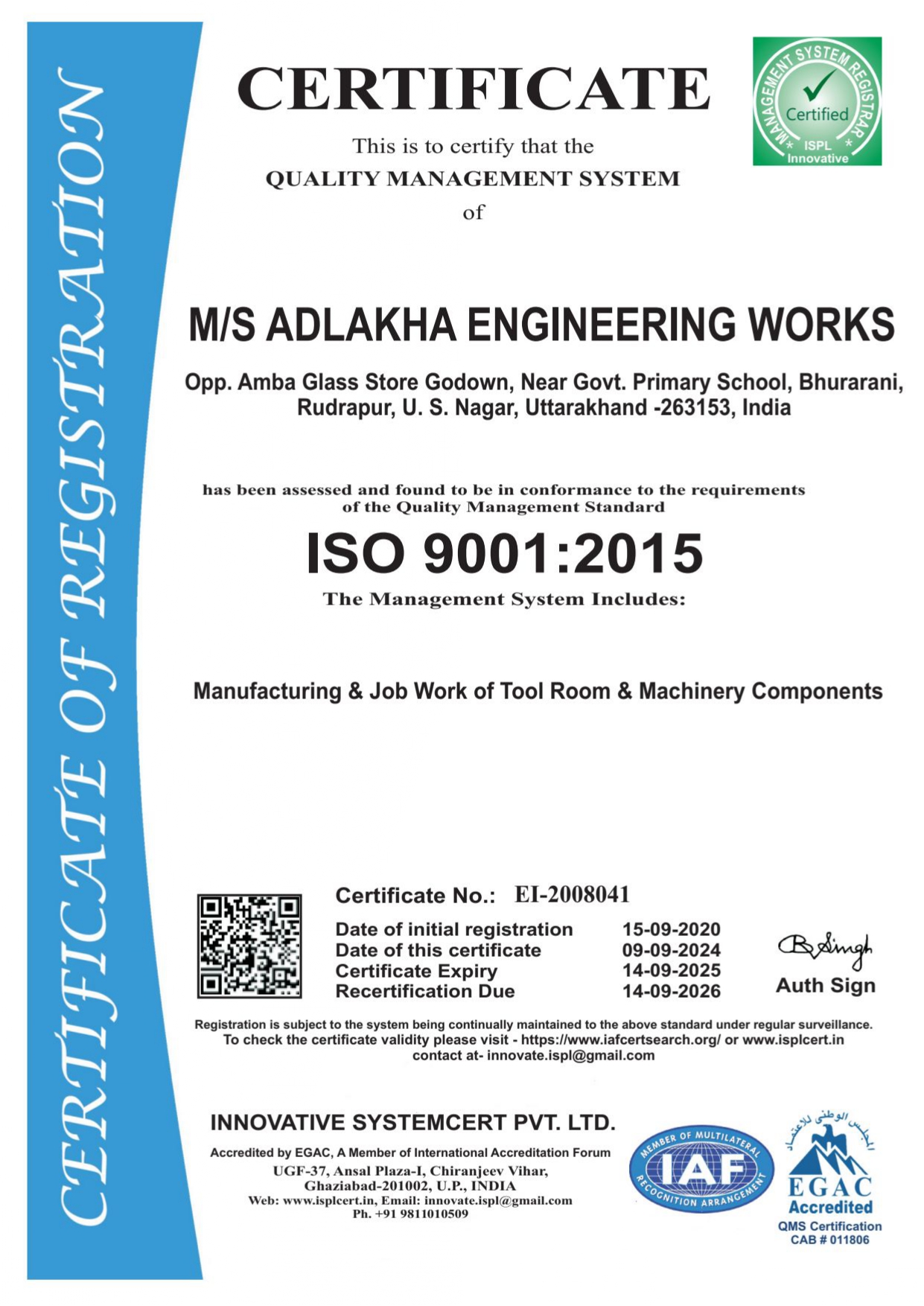 ISO 9001:2015 Certification